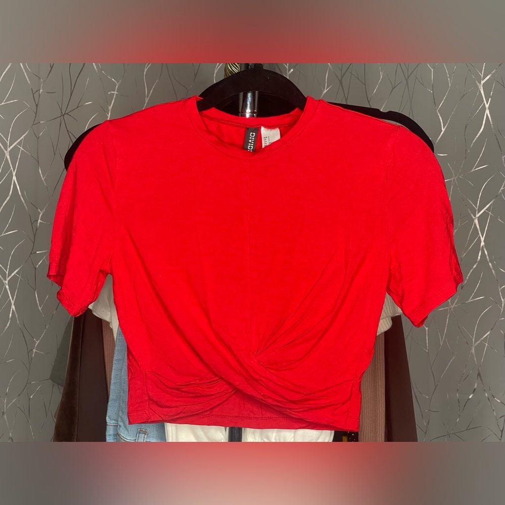 H&M Divided Crop Top - Red